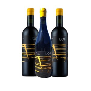 Vertical de 1 LOF Syrah 2020, 1 LOF Syrah 2021 y 1 LOF Syrah 2022