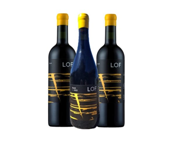 Vertical de 1 LOF Syrah 2020, 1 LOF Syrah 2021 y 1 LOF Syrah 2022