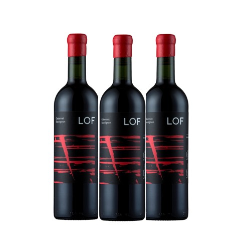 Vertical de 1 LOF cab sauv 2020, 1 LOF cav sauv 2021 y 1 LOF cab sauv 2022
